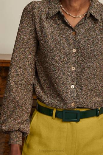 נשים King Louieאבזר HBFR201 חגורת פטנט ירוק שקמה