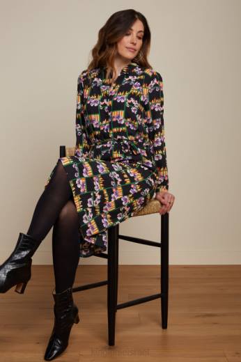 נשים King Louieלבוש HBFR20 Carina שמלת מורדת שָׁחוֹר