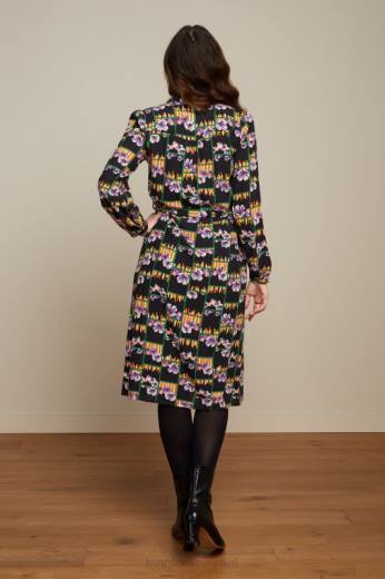 נשים King Louieלבוש HBFR20 Carina שמלת מורדת שָׁחוֹר