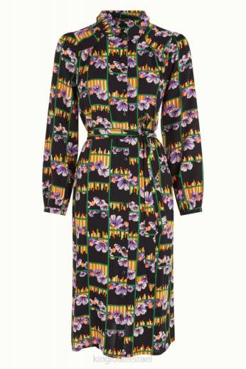 נשים King Louieלבוש HBFR20 Carina שמלת מורדת שָׁחוֹר