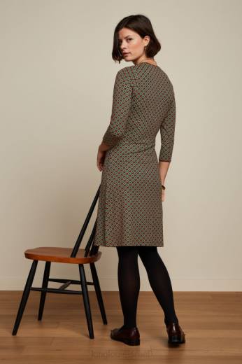 נשים King Louieלבוש HBFR21 שמלת צלב מאובקת קברנה אדום