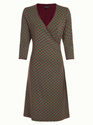 נשים King Louieלבוש HBFR21 שמלת צלב מאובקת קברנה אדום