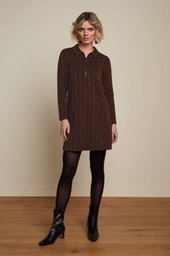 נשים King Louieלבוש HBFR23 שמלת רוכסן טוניקה סערה כתום קוניאק