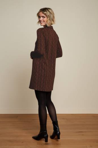 נשים King Louieלבוש HBFR23 שמלת רוכסן טוניקה סערה כתום קוניאק