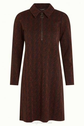 נשים King Louieלבוש HBFR23 שמלת רוכסן טוניקה סערה כתום קוניאק