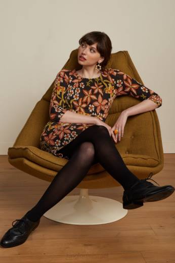 נשים King Louieלבוש HBFR26 שמלת מונה מורגנה שָׁחוֹר