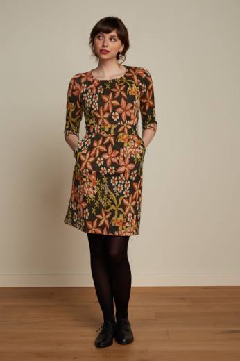 נשים King Louieלבוש HBFR26 שמלת מונה מורגנה שָׁחוֹר