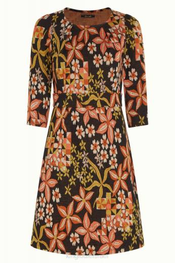 נשים King Louieלבוש HBFR26 שמלת מונה מורגנה שָׁחוֹר