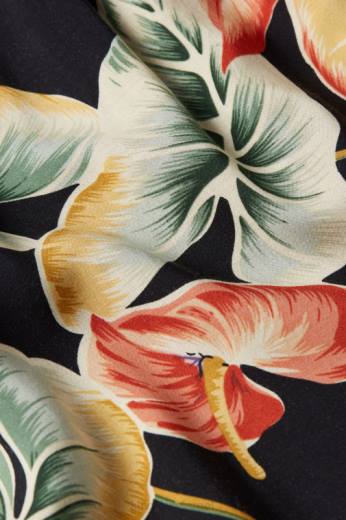 נשים King Louieלבוש HBFR29 שמלת מידי זית מרמורה שָׁחוֹר