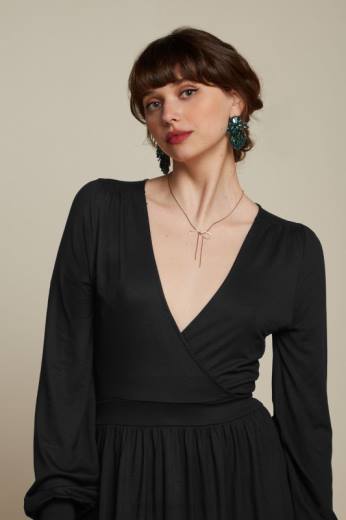 נשים King Louieלבוש HBFR2 שמלת לורטה אקברו קלאסית שָׁחוֹר