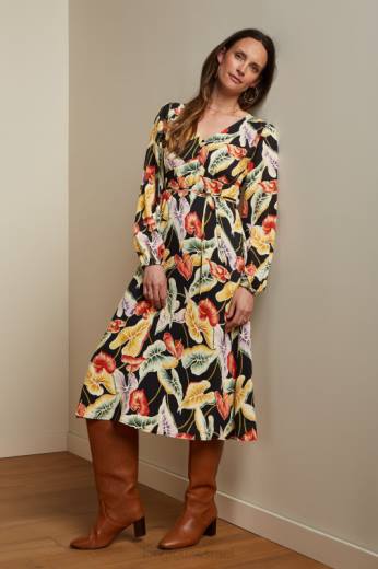 נשים King Louieלבוש HBFR30 שמלת לליה מרמורה שָׁחוֹר