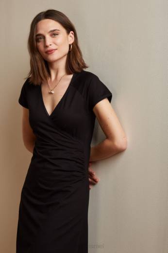 נשים King Louieלבוש HBFR32 שמלת צלב אקוברו קלאסית שָׁחוֹר