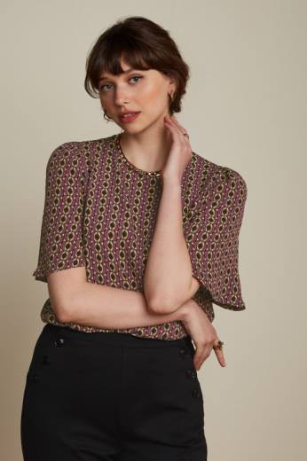 נשים King Louieלבוש HBFR41 ליזי טופ חופה מסה ורוד