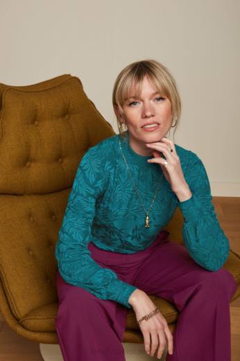 נשים King Louieלבוש HBFR43 פופ-אפ של phoebe top ירוק עתיק