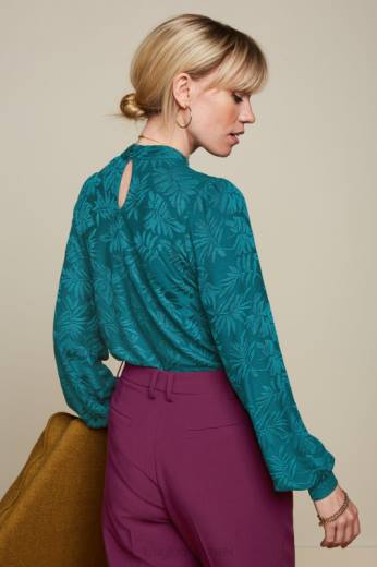 נשים King Louieלבוש HBFR43 פופ-אפ של phoebe top ירוק עתיק