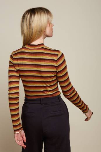 נשים King Louieלבוש HBFR45 פס וונה העליון של צב תפוז מנגו