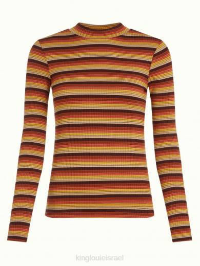 נשים King Louieלבוש HBFR45 פס וונה העליון של צב תפוז מנגו