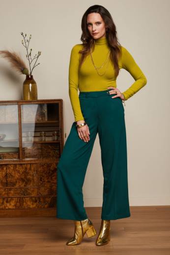 נשים King Louieלבוש HBFR46 צלע יחידה עם צווארון עליון צהוב קארי