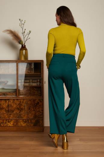 נשים King Louieלבוש HBFR46 צלע יחידה עם צווארון עליון צהוב קארי