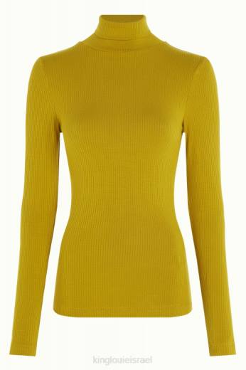 נשים King Louieלבוש HBFR46 צלע יחידה עם צווארון עליון צהוב קארי