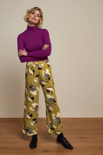 נשים King Louieלבוש HBFR48 צלע יחידה עם צווארון עליון סגול כספיה