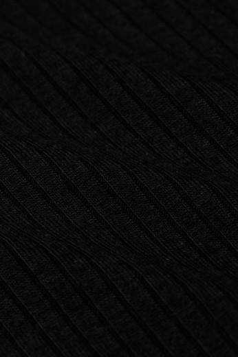 נשים King Louieלבוש HBFR49 צלע יחידה עם צווארון עליון שָׁחוֹר