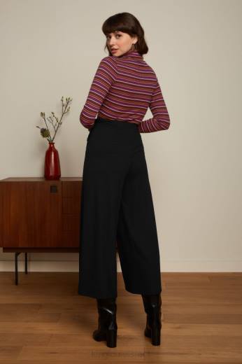 נשים King Louieלבוש HBFR56 פס רולה עליון עם צווארון מסה ורוד