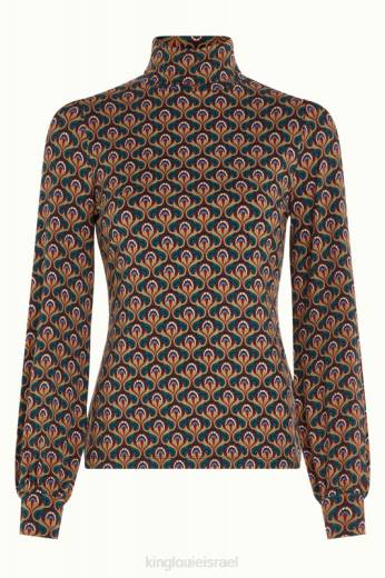 נשים King Louieלבוש HBFR58 betsy puff top jubilee ירוק שפירית