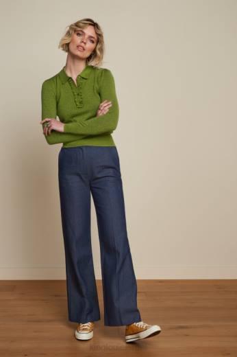 נשים King Louieלבוש HBFR68 פולו מלמלה עליונה לפיס עץ עץ ירוק