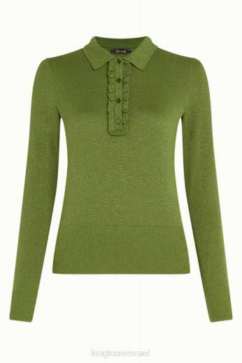 נשים King Louieלבוש HBFR68 פולו מלמלה עליונה לפיס עץ עץ ירוק