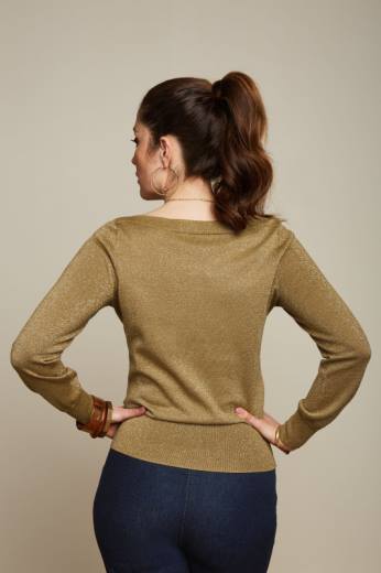 נשים King Louieלבוש HBFR69 לפיס העליון קיסוס חום זהוב