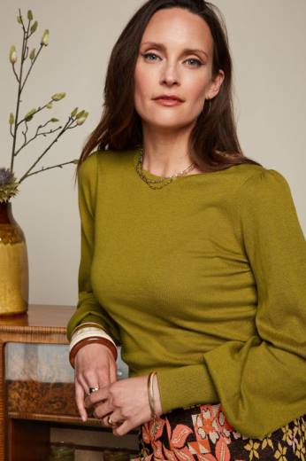 נשים King Louieלבוש HBFR73 פקעת טופ מאיה צהוב קארי