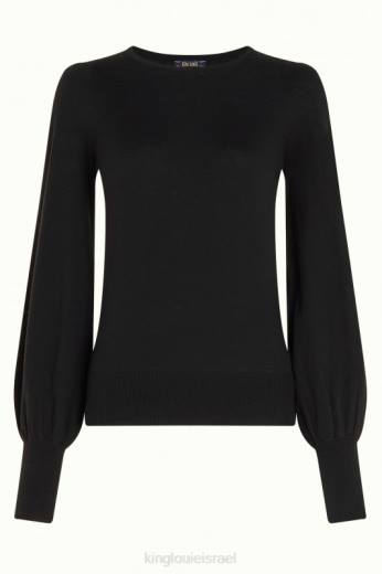 נשים King Louieלבוש HBFR74 פקעת טופ מאיה שָׁחוֹר