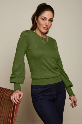 נשים King Louieלבוש HBFR75 פקעת טופ מאיה פוזי ירוק