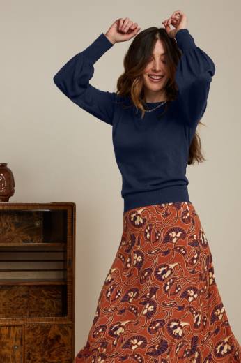 נשים King Louieלבוש HBFR77 פקעת טופ מאיה כְּחוֹל