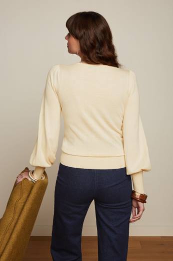 נשים King Louieלבוש HBFR80 פקעת טופ מאיה קרם