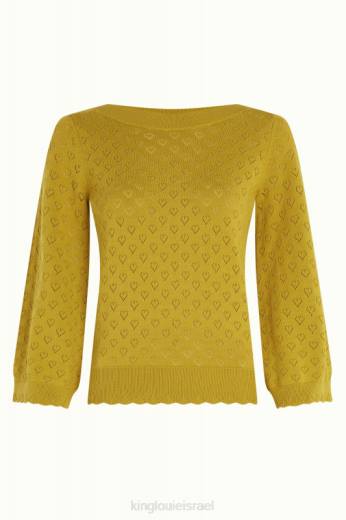 נשים King Louieלבוש HBFR81 אודרי חצוצרה שרוול לב אjour צהוב קארי