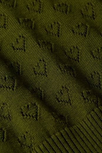 נשים King Louieלבוש HBFR83 אודרי חצוצרה שרוול לב אjour ירוק זית