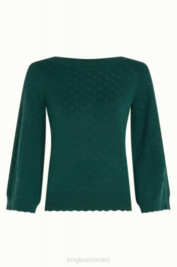 נשים King Louieלבוש HBFR84 אודרי חצוצרה שרוול לב אjour ירוק שפירית