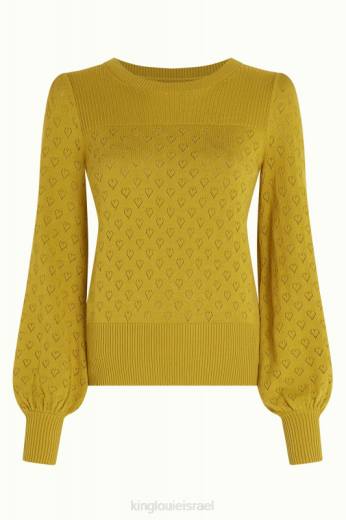 נשים King Louieלבוש HBFR86 בלה בל שרוול עליון לב ajour צהוב קארי