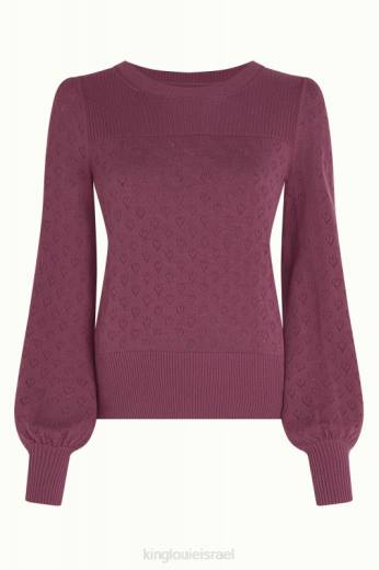 נשים King Louieלבוש HBFR89 בלה בל שרוול עליון לב ajour אדום חום חום