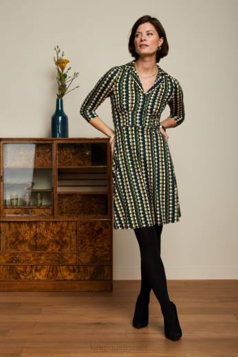 נשים King Louieלבוש HBFR9 שמלת דיינר קווינסי ירוק אורן