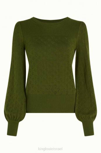 נשים King Louieלבוש HBFR90 בלה בל שרוול עליון לב ajour ירוק זית