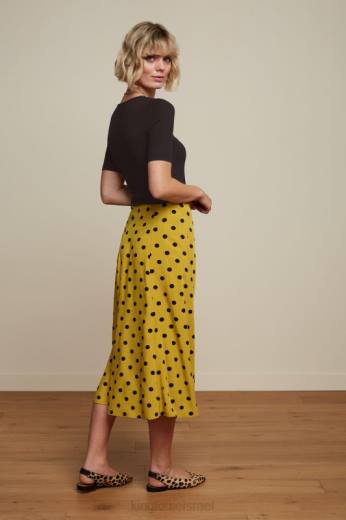 נשים King Louieלבוש HBFR98 carice v top uni rib שָׁחוֹר